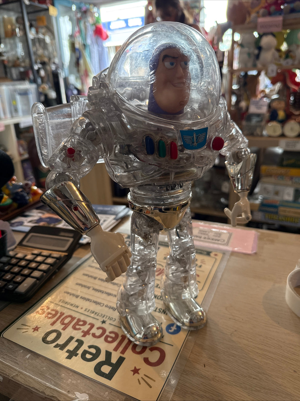 Vintage Thinkway Toys Clear Interstellar Buzz Lightyear – Fully Working