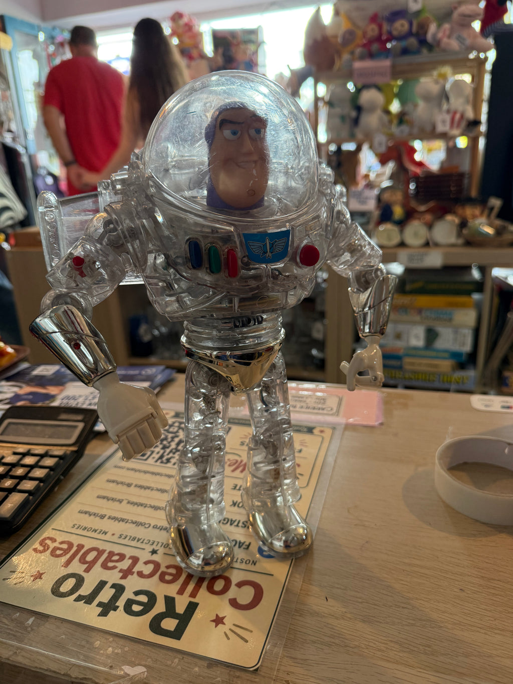 Vintage Thinkway Toys Clear Interstellar Buzz Lightyear – Fully Working