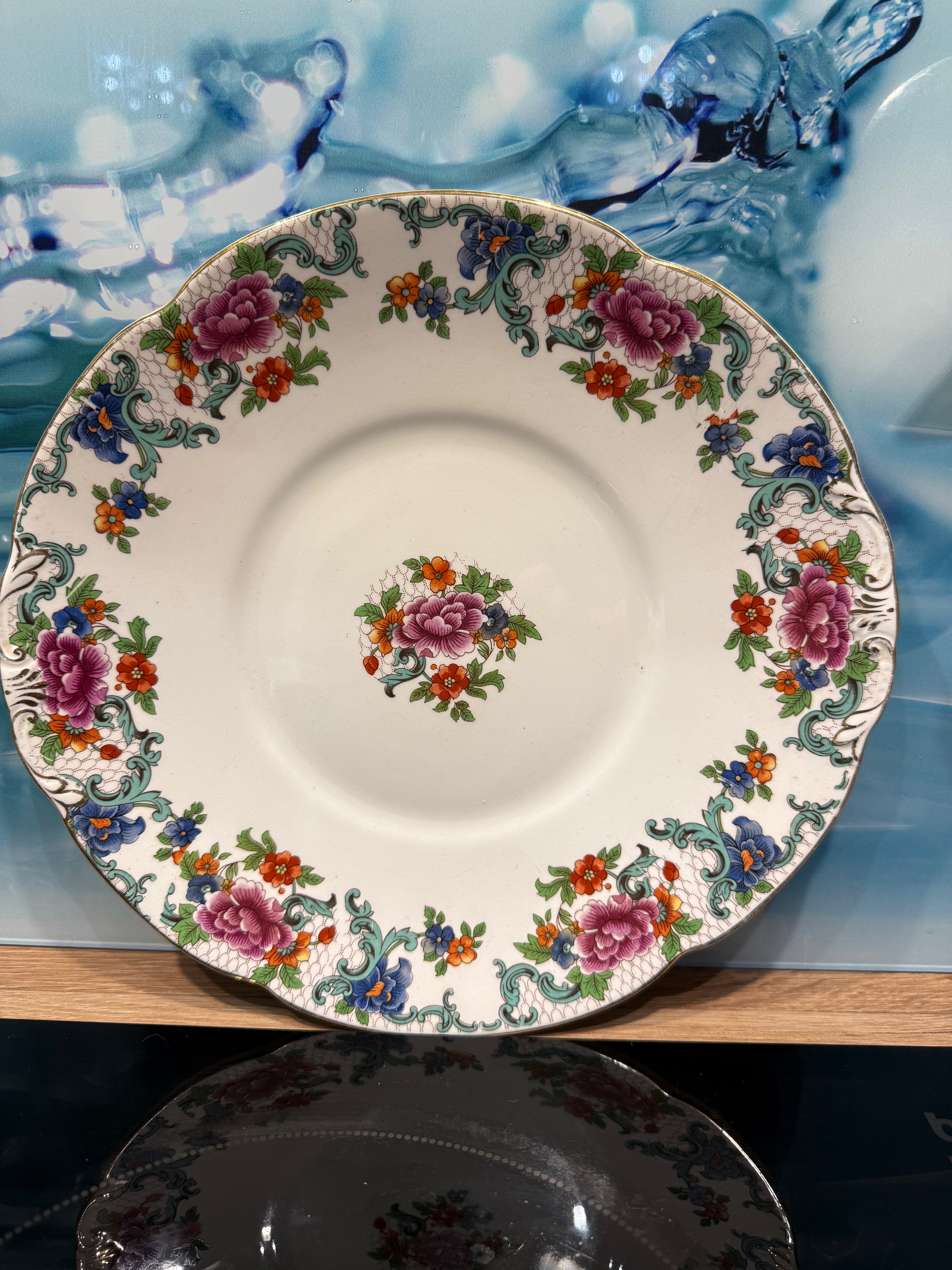 China Booths Floradora Cake Plate 1940’s
